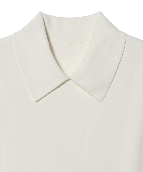 ESTNATION（エストネーション）の「ESTNATION / コンパクト レギュラーカラー フレアワンピース《EXCLUSIVE》（ワンピース・レディース・オフホワイト/ネイビー・FREE）」の3枚目の写真