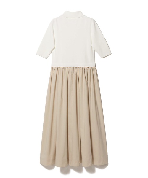 ESTNATION（エストネーション）の「ESTNATION / コンパクト レギュラーカラー フレアワンピース《EXCLUSIVE》（ワンピース・レディース・オフホワイト/ネイビー・FREE）」の5枚目の写真