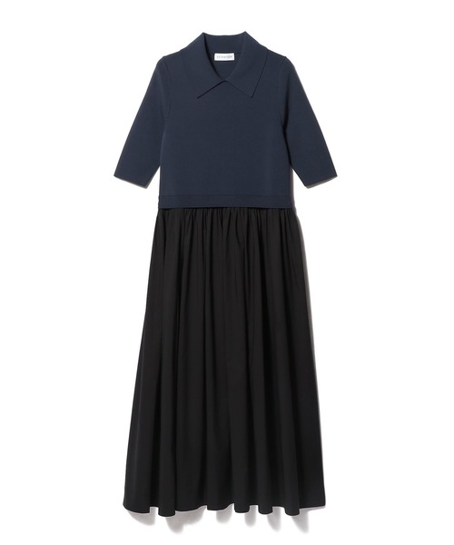 ESTNATION（エストネーション）の「ESTNATION / コンパクト レギュラーカラー フレアワンピース《EXCLUSIVE》（ワンピース・レディース・オフホワイト/ネイビー・FREE）」の11枚目の写真