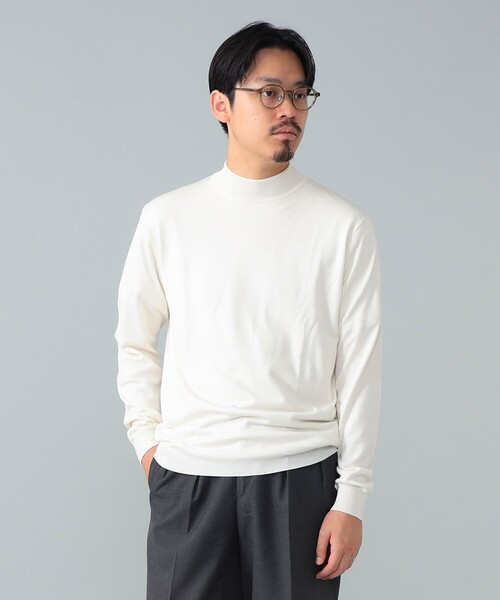 Brilla per il gusto Dネービーシルク モックネック ニット シルク モックネック ニット（ニット/セーター）｜BRILLA per il gusto