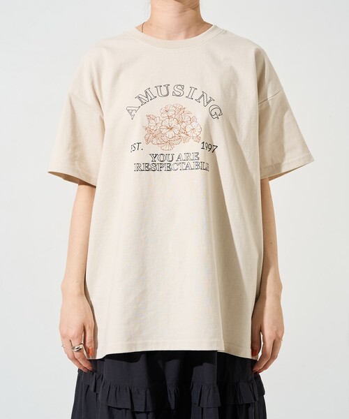 【新品】rosy monster flower enchanted Tシャツ セール】flower painting Tシャツ/フラワーペインティングT