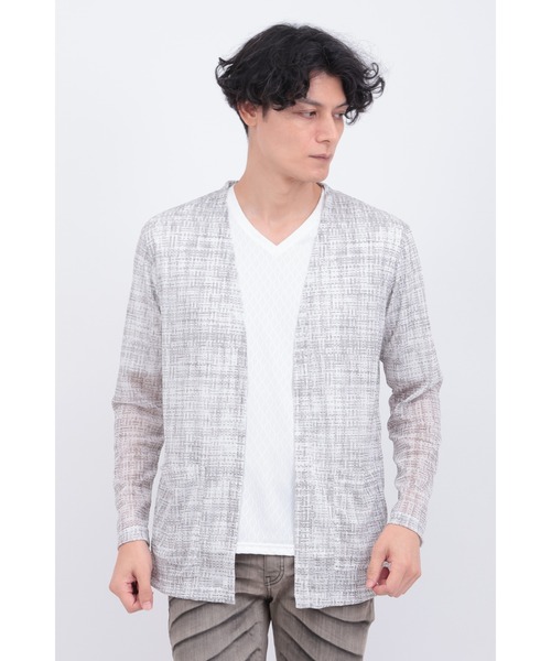 TORNADO MART（トルネードマート）の「ﾓｻﾞｲｸﾁｪｯｸﾉｰｶﾗｰｶｰﾃﾞ（Tシャツ/カットソー・メンズ・ブラック/ベージュ・M/L/LL）」の2枚目の写真
