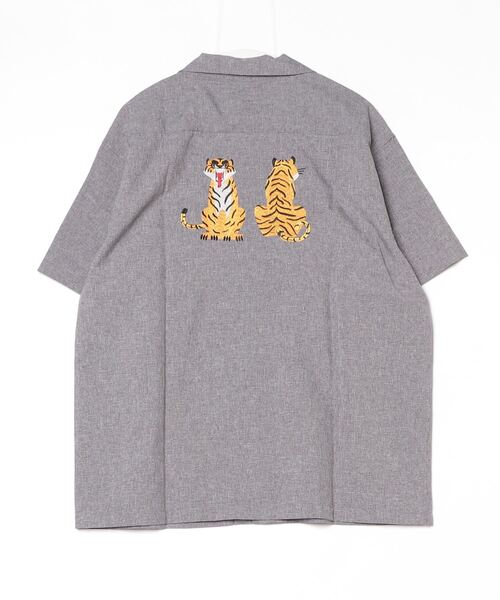値下げ★新品未使用★ Allege(アレッジ)刺繍開襟シャツ セール】ATELANE アソート刺繍デザイン開襟シャツ（シャツ