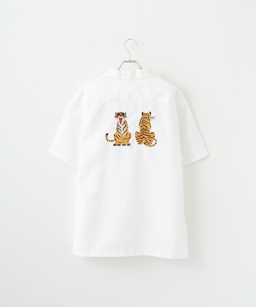 アソート開襟シャツ セール】ATELANE アソート刺繍デザイン開襟シャツ（シャツ
