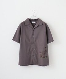 ATELANE アソート刺繍デザイン開襟シャツ