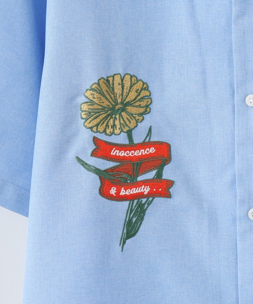 ATELANE（アテレーン）の「ATELANE アソート刺繍デザイン開襟シャツ（シャツ/ブラウス・メンズ・ベージュ系その他/ベージュ系その他2/グレー/サックスブルー/アイボリー/グレー系その他2/チャコールグレー/グレー系その他・M/XL/L）」の12枚目の写真