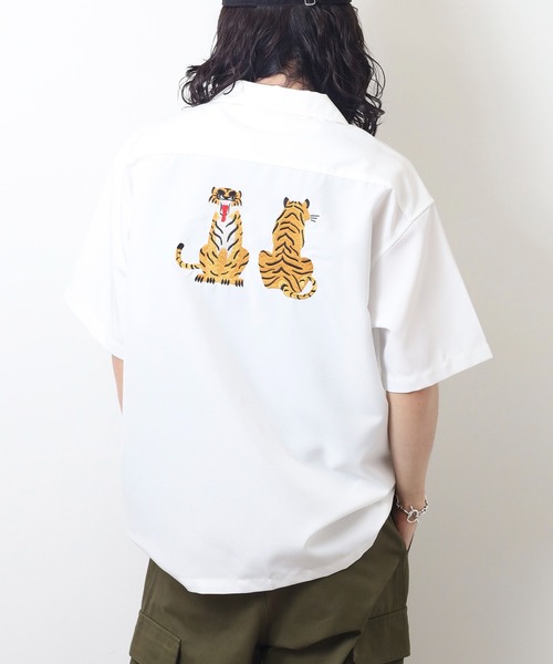 値下げ★新品未使用★ Allege(アレッジ)刺繍開襟シャツ 値下げ☆新品未使用☆ Allege(アレッジ)刺繍開襟シャツ