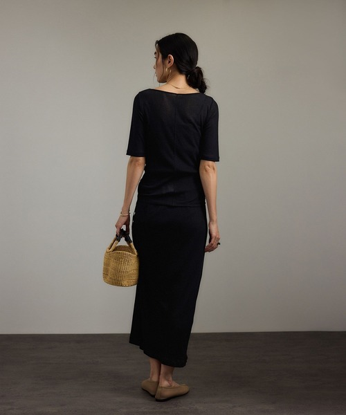 SALON adam et rope'(サロン アダム エ ロペ)の「nu=layerアシンメトリーシャーリングスカート(スカート・レディース・レッド/ブラック/ホワイト・FREE)」の6枚目の写真