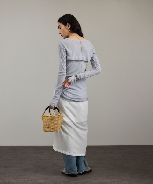 SALON adam et rope'(サロン アダム エ ロペ)の「nu=layerアシンメトリーシャーリングスカート(スカート・レディース・レッド/ブラック/ホワイト・FREE)」の12枚目の写真