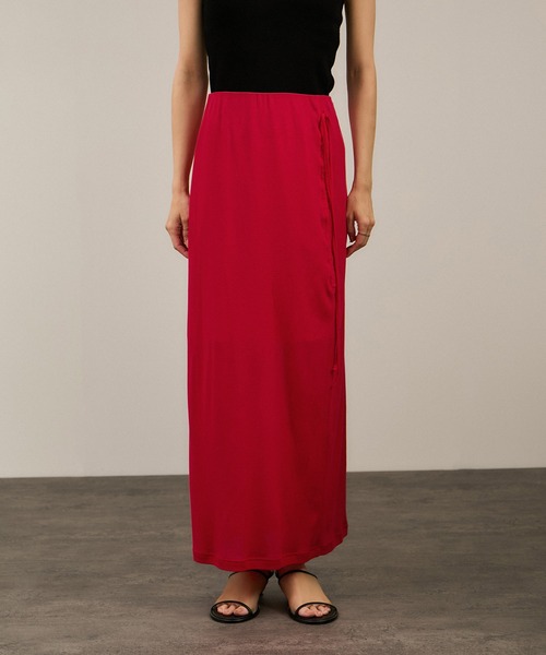 ☆韓国人気☆シャーリングオーガンザベルトスカート/AMOMENTO☆ AMOMENTO(アモーメント)のSHIRRING ORGANZA BELT SKIRT通販