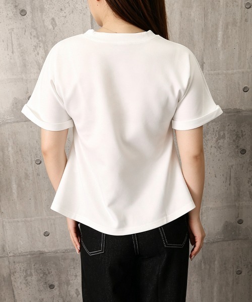 Miniministore(ミニミニストア)の「フロントスリットtシャツレディース半袖韓国風半袖(Tシャツ/カットソー・レディース・ブラック/ホワイト・M/L)」の19枚目の写真
