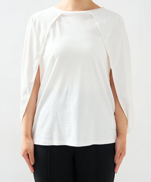 un dix cors（アンディコール）の「ケープマントプルオーバー（Tシャツ/カットソー・レディース・ブラック/ホワイト・FREE）」の15枚目の写真