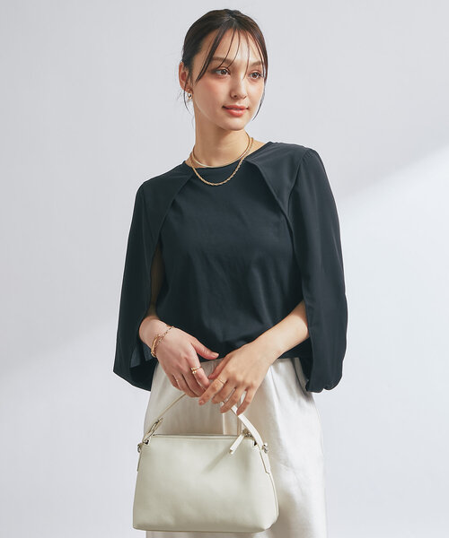 un dix cors（アンディコール）の「ケープマントプルオーバー（Tシャツ/カットソー・レディース・ブラック/ホワイト・FREE）」の21枚目の写真