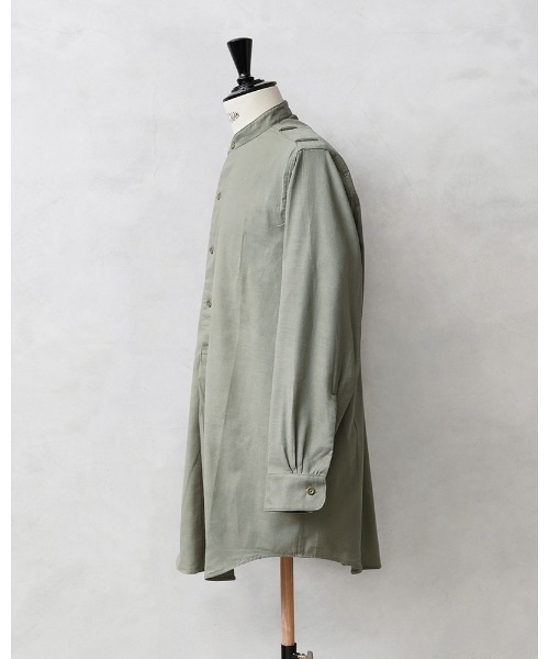 チェコ軍 1960's プルオーバー グランパシャツ リメイク バンドカラー