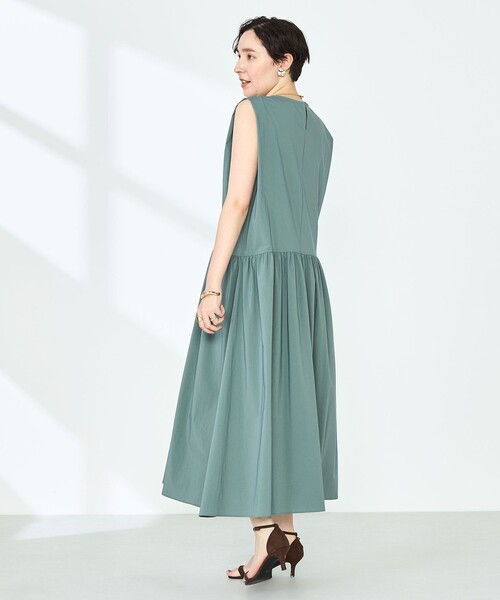 NOLLEY’S(ノーリーズ)の「撥水ストレッチタフタギャザーワンピース(ワンピース・レディース・オレンジ/ブラック/オリーブ・38/36)」の7枚目の写真