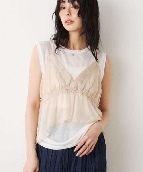 Unitage（ユニテージ）の「シアービスチェセットTOPS（Tシャツ/カットソー・レディース・ライトグレー/ピンク/アイボリー・FREE）」の17枚目の写真