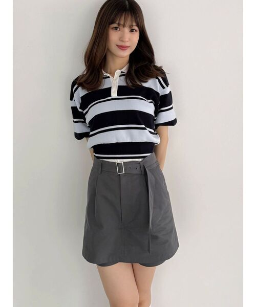 MERCURYDUO(マーキュリーデュオ)の「ラガー風ニット(ニット/セーター・レディース・イエロー/ネイビー/ピンク・FREE)」の4枚目の写真