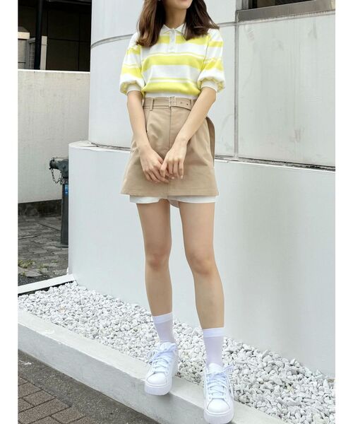 MERCURYDUO(マーキュリーデュオ)の「ラガー風ニット(ニット/セーター・レディース・イエロー/ネイビー/ピンク・FREE)」の11枚目の写真