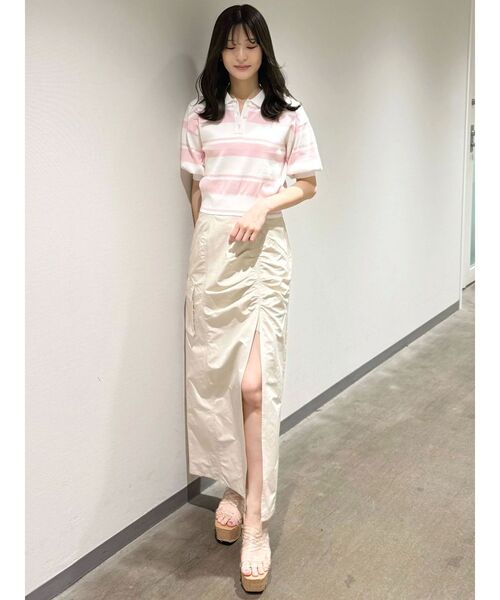 MERCURYDUO(マーキュリーデュオ)の「ラガー風ニット(ニット/セーター・レディース・イエロー/ネイビー/ピンク・FREE)」の14枚目の写真