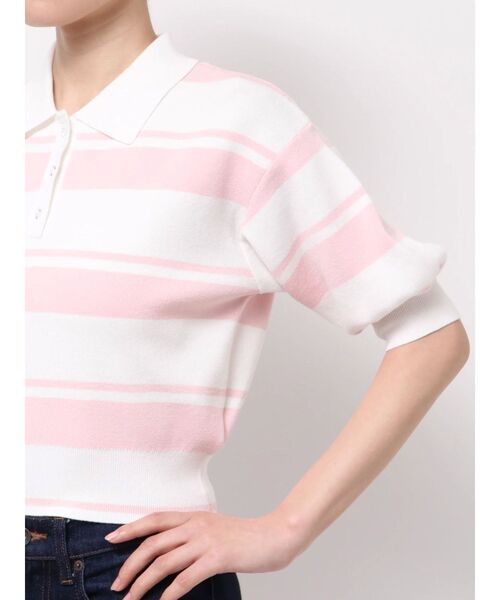 MERCURYDUO(マーキュリーデュオ)の「ラガー風ニット(ニット/セーター・レディース・イエロー/ネイビー/ピンク・FREE)」の20枚目の写真