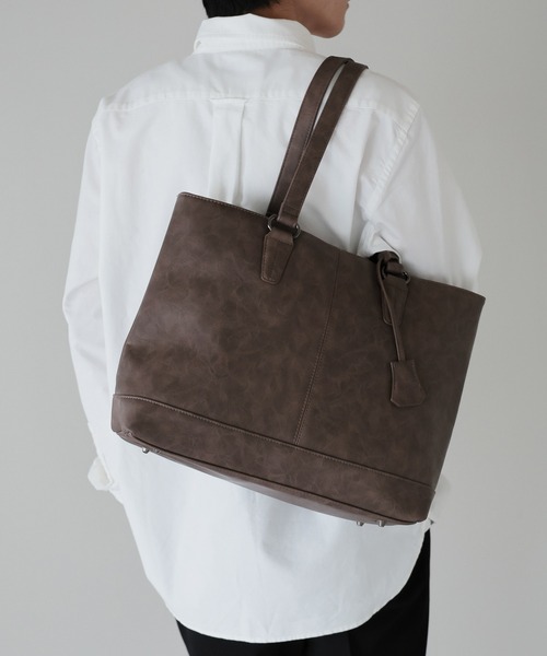GUSCIO UOMO(グッシオ ウォーモ)の「【グッシオウォーモ】ビジネストートバッグ(ビジネスバッグ・メンズ・ダークグレー/ネイビー/ブラック/チョコ・FREE)」の3枚目の写真