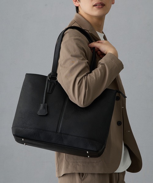 GUSCIO UOMO(グッシオ ウォーモ)の「【グッシオウォーモ】ビジネストートバッグ(ビジネスバッグ・メンズ・ダークグレー/ネイビー/ブラック/チョコ・FREE)」の5枚目の写真