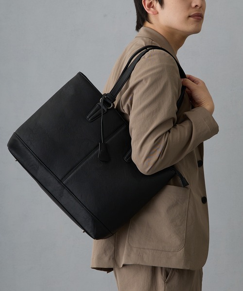 GUSCIO UOMO(グッシオ ウォーモ)の「【グッシオウォーモ】ビジネストートバッグ(ビジネスバッグ・メンズ・ダークグレー/ネイビー/ブラック/チョコ・FREE)」の6枚目の写真