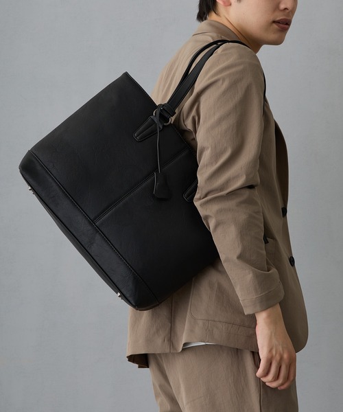 GUSCIO UOMO(グッシオ ウォーモ)の「【グッシオウォーモ】ビジネストートバッグ(ビジネスバッグ・メンズ・ダークグレー/ネイビー/ブラック/チョコ・FREE)」の7枚目の写真