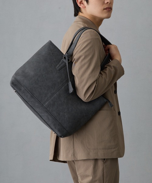 GUSCIO UOMO(グッシオ ウォーモ)の「【グッシオウォーモ】ビジネストートバッグ(ビジネスバッグ・メンズ・ダークグレー/ネイビー/ブラック/チョコ・FREE)」の10枚目の写真
