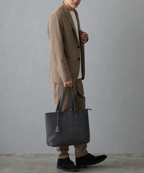 GUSCIO UOMO(グッシオ ウォーモ)の「【グッシオウォーモ】ビジネストートバッグ(ビジネスバッグ・メンズ・ダークグレー/ネイビー/ブラック/チョコ・FREE)」の12枚目の写真
