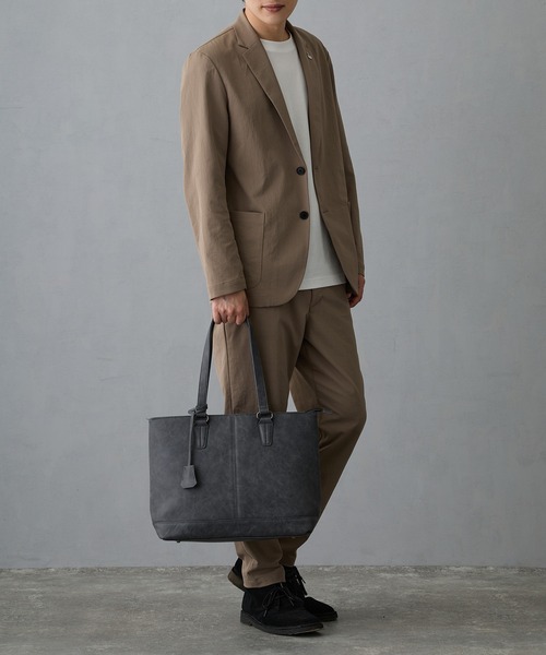 GUSCIO UOMO(グッシオ ウォーモ)の「【グッシオウォーモ】ビジネストートバッグ(ビジネスバッグ・メンズ・ダークグレー/ネイビー/ブラック/チョコ・FREE)」の13枚目の写真
