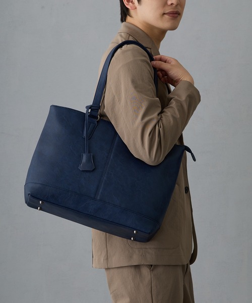 GUSCIO UOMO(グッシオ ウォーモ)の「【グッシオウォーモ】ビジネストートバッグ(ビジネスバッグ・メンズ・ダークグレー/ネイビー/ブラック/チョコ・FREE)」の14枚目の写真