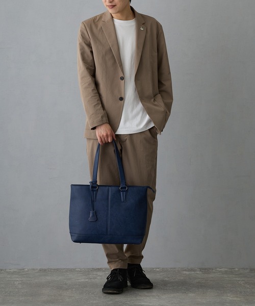 GUSCIO UOMO(グッシオ ウォーモ)の「【グッシオウォーモ】ビジネストートバッグ(ビジネスバッグ・メンズ・ダークグレー/ネイビー/ブラック/チョコ・FREE)」の15枚目の写真