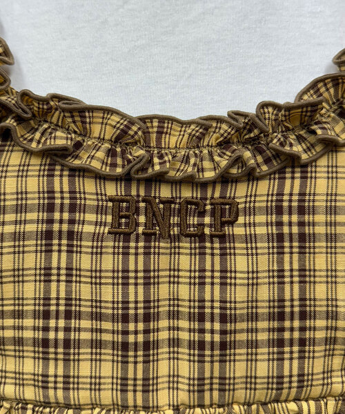 CIAOPANIC(チャオパニック)の「フリルチェックバルーンキャミビスチェ(キャミソール・レディース・イエロー/ネイビー/レッド・ONE SIZE)」の22枚目の写真