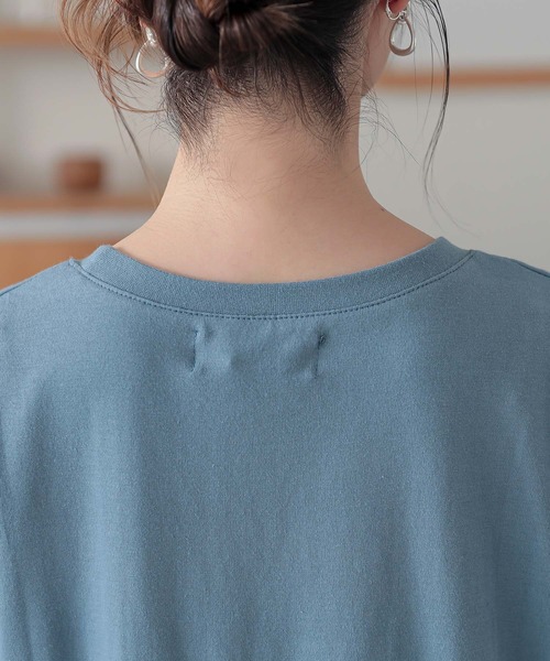 n'OrLABEL(ノアールレーベル)の「ドットチュールドッキングカットソー(Tシャツ/カットソー・レディース・ブラック/カーキ/ブルー・1/2)」の13枚目の写真