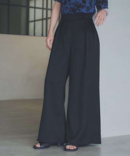 HARE（ハレ）の「チャイナボタンワイドパンツ(HARE)（その他パンツ・レディース・グリーン/ブラック・FREE）」の6枚目の写真