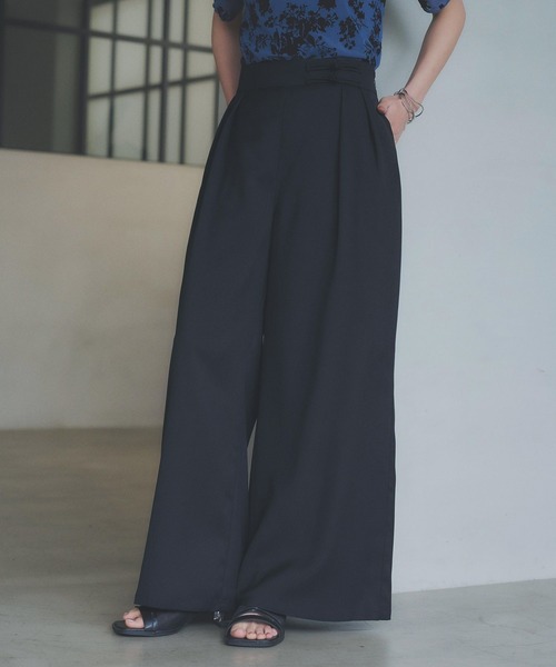 HARE（ハレ）の「チャイナボタンワイドパンツ(HARE)（その他パンツ・レディース・グリーン/ブラック・FREE）」の8枚目の写真