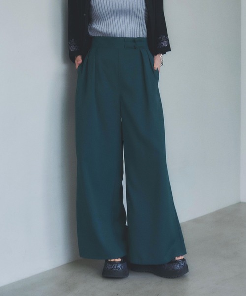 HARE（ハレ）の「チャイナボタンワイドパンツ(HARE)（その他パンツ・レディース・グリーン/ブラック・FREE）」の9枚目の写真