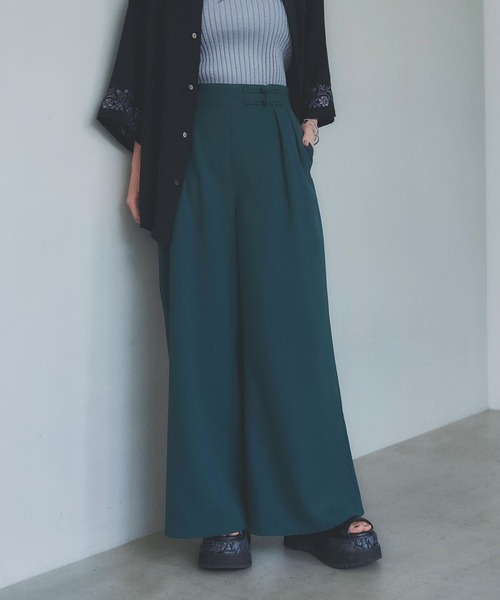 HARE（ハレ）の「チャイナボタンワイドパンツ(HARE)（その他パンツ・レディース・グリーン/ブラック・FREE）」の11枚目の写真