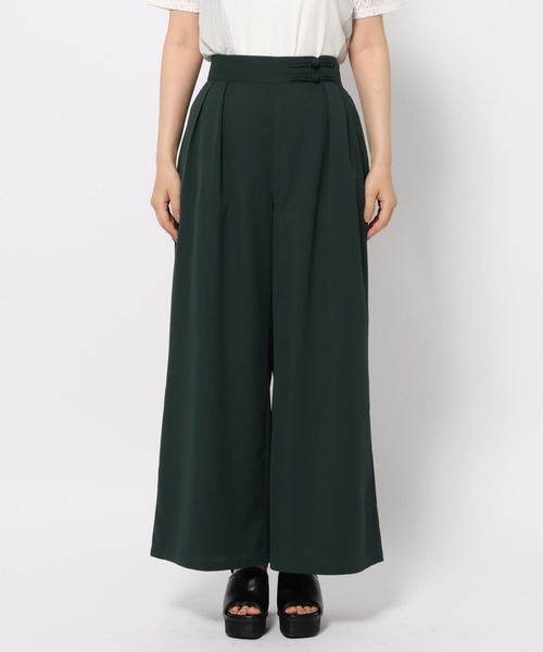 HARE（ハレ）の「チャイナボタンワイドパンツ(HARE)（その他パンツ・レディース・グリーン/ブラック・FREE）」の13枚目の写真