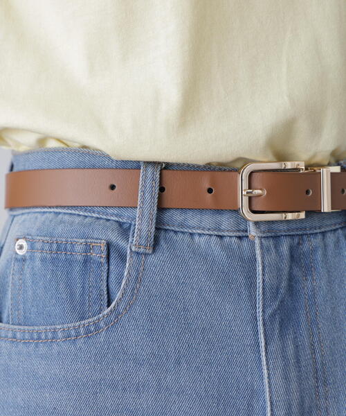 FREE'S MART(フリーズマート)の「リバーシブルミドルベルト(ベルト・レディース・ベージュ/ブラック・フリ-)」の9枚目の写真