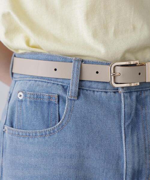 FREE'S MART(フリーズマート)の「リバーシブルミドルベルト(ベルト・レディース・ベージュ/ブラック・フリ-)」の8枚目の写真