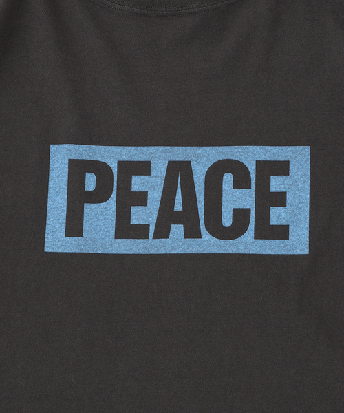 KATHARINE HAMNETT(キャサリンハムネット)の「KATHARINE HAMNETT/キャサリン ハムネット OVERDYED TEE- PEACE(Tシャツ/カットソー・メンズ・ネイビー/ベージュ系その他・MEDIUM/LARGE)」の6枚目の写真