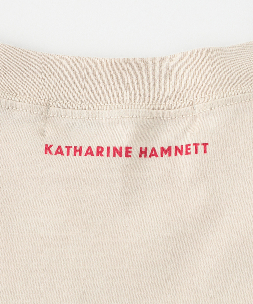 KATHARINE HAMNETT(キャサリンハムネット)の「KATHARINE HAMNETT/キャサリン ハムネット OVERDYED TEE- PEACE(Tシャツ/カットソー・メンズ・ネイビー/ベージュ系その他・MEDIUM/LARGE)」の7枚目の写真