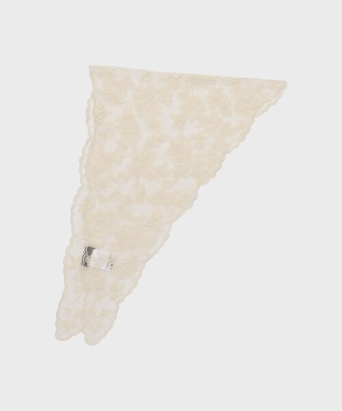 GRACE CONTINENTAL（グレースコンチネンタル）の「レースバブーシュカ（ストール/ショール・レディース・キナリ/ブラック・FREE）」の2枚目の写真