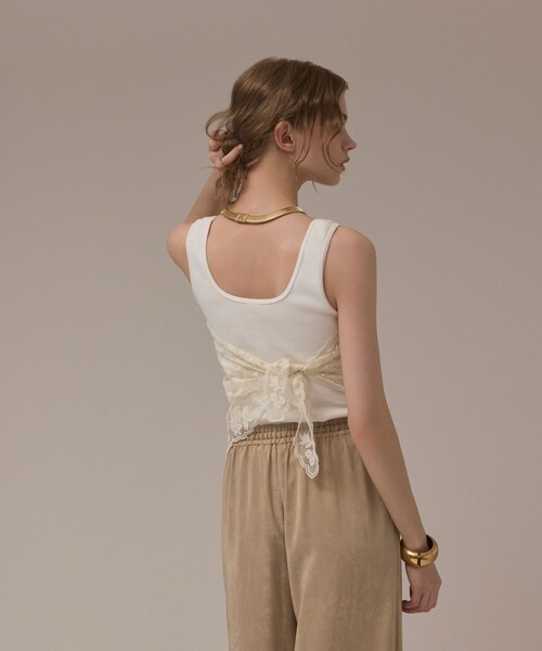 GRACE CONTINENTAL（グレースコンチネンタル）の「レースバブーシュカ（ストール/ショール・レディース・キナリ/ブラック・FREE）」の8枚目の写真