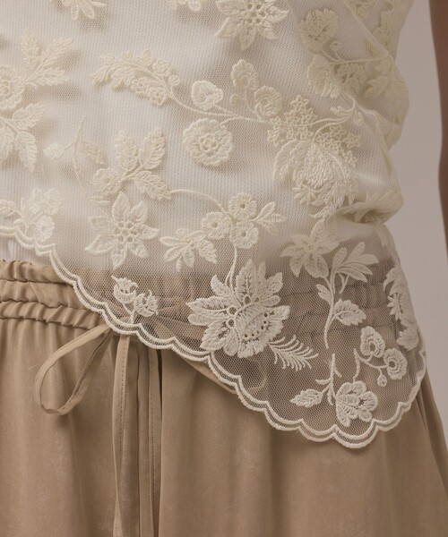 GRACE CONTINENTAL（グレースコンチネンタル）の「レースバブーシュカ（ストール/ショール・レディース・キナリ/ブラック・FREE）」の9枚目の写真