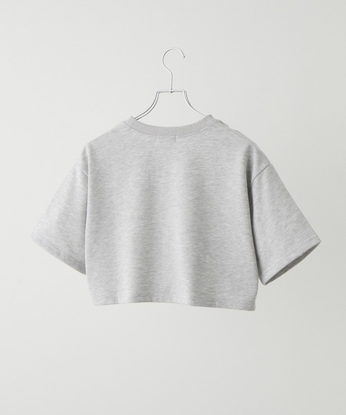 napinna maison(ナピナメゾン)の「【napinna maison×HIINA】グラフィックロゴスウェット半袖T(ショート丈/ビッグシルエット)(Tシャツ/カットソー・レディース・ネイビー/グレー/ブラック・M/L)」の8枚目の写真