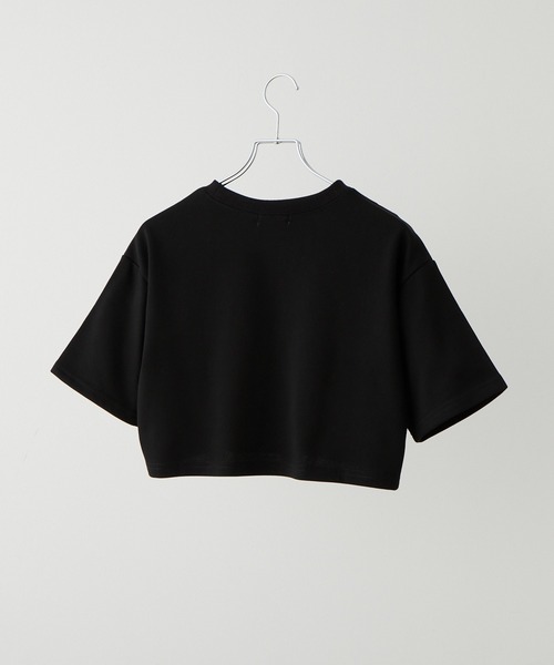 napinna maison(ナピナメゾン)の「【napinna maison×HIINA】グラフィックロゴスウェット半袖T(ショート丈/ビッグシルエット)(Tシャツ/カットソー・レディース・ネイビー/グレー/ブラック・M/L)」の16枚目の写真