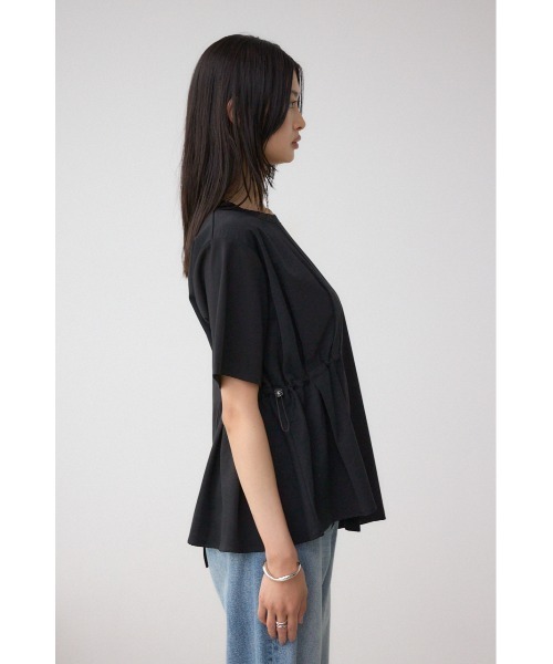 AZUL by moussy(アズールバイマウジー)の「フハクドッキングドロストトップス(Tシャツ/カットソー・レディース・オフホワイト/ブラック/ライトブルー・FREE)」の19枚目の写真